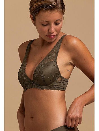 Soutien-gorge à coques kaki Alice