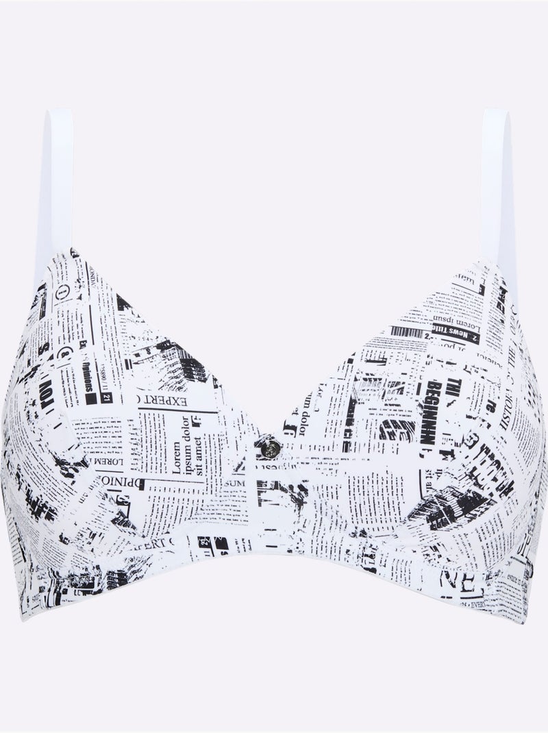Soutien-gorge à Coques Sans Armatures - Witt Blanc Noir - Kiabi