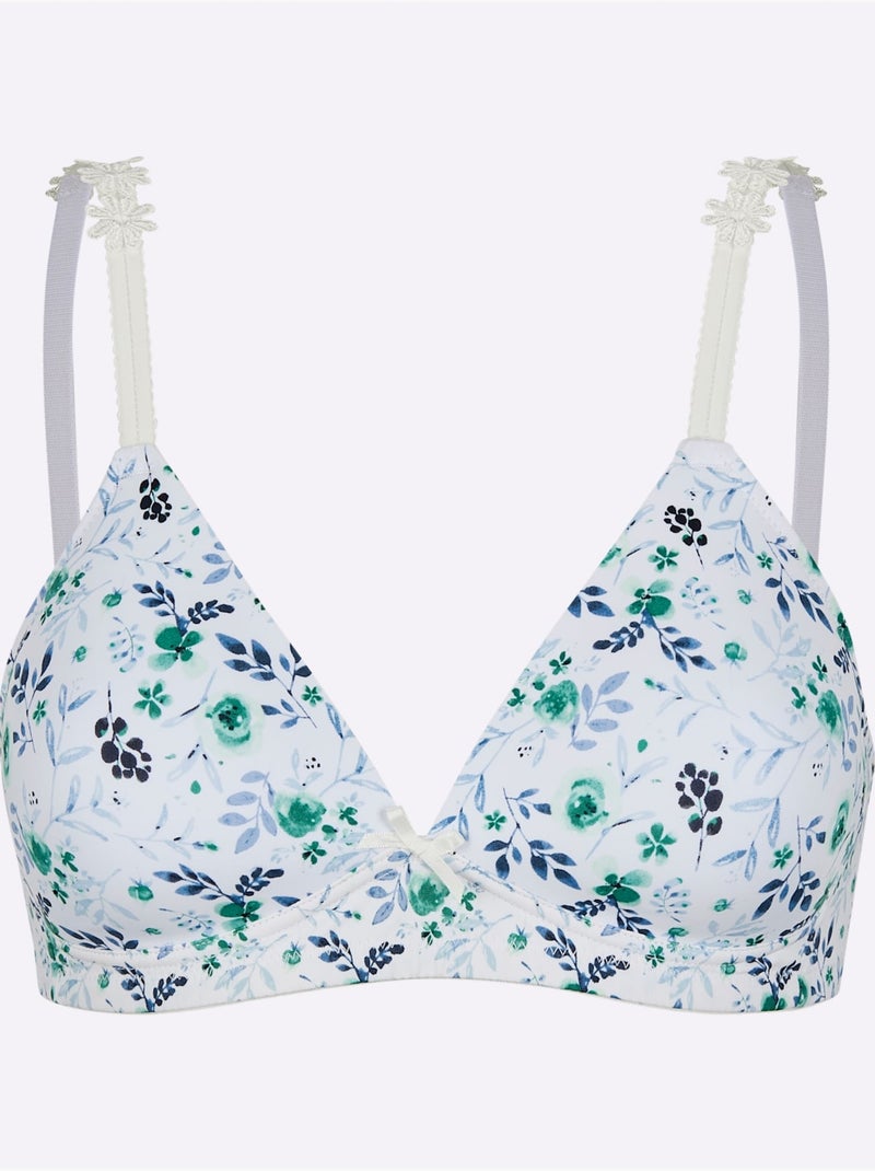 Soutien-gorge à Coques Sans Armatures - Witt Blanc Vert - Kiabi