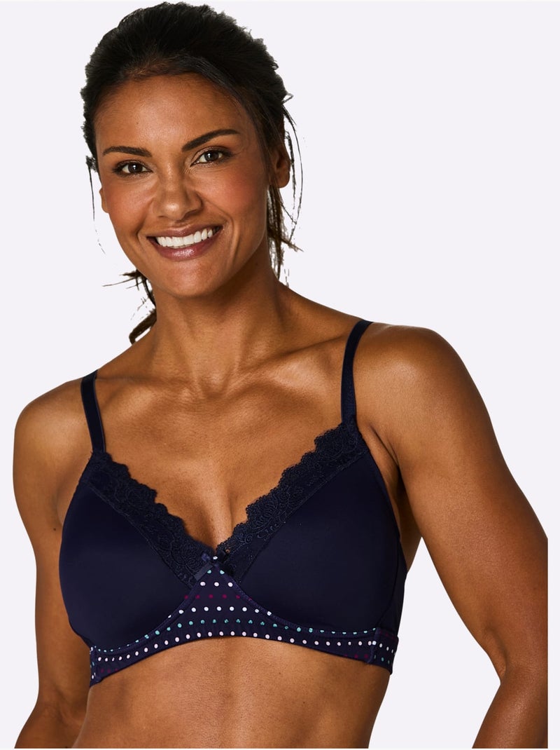 Soutien-gorge à Coques Sans Armatures - Witt Bleu marine - Kiabi