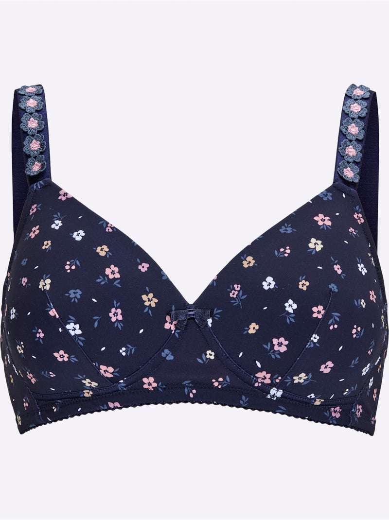 Soutien-gorge à Coques Sans Armatures - Witt Bleu Mauve - Kiabi