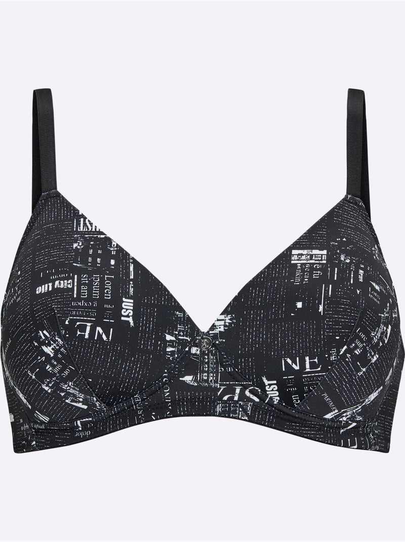 Soutien-gorge à Coques Sans Armatures - Witt Noir Blanc - Kiabi