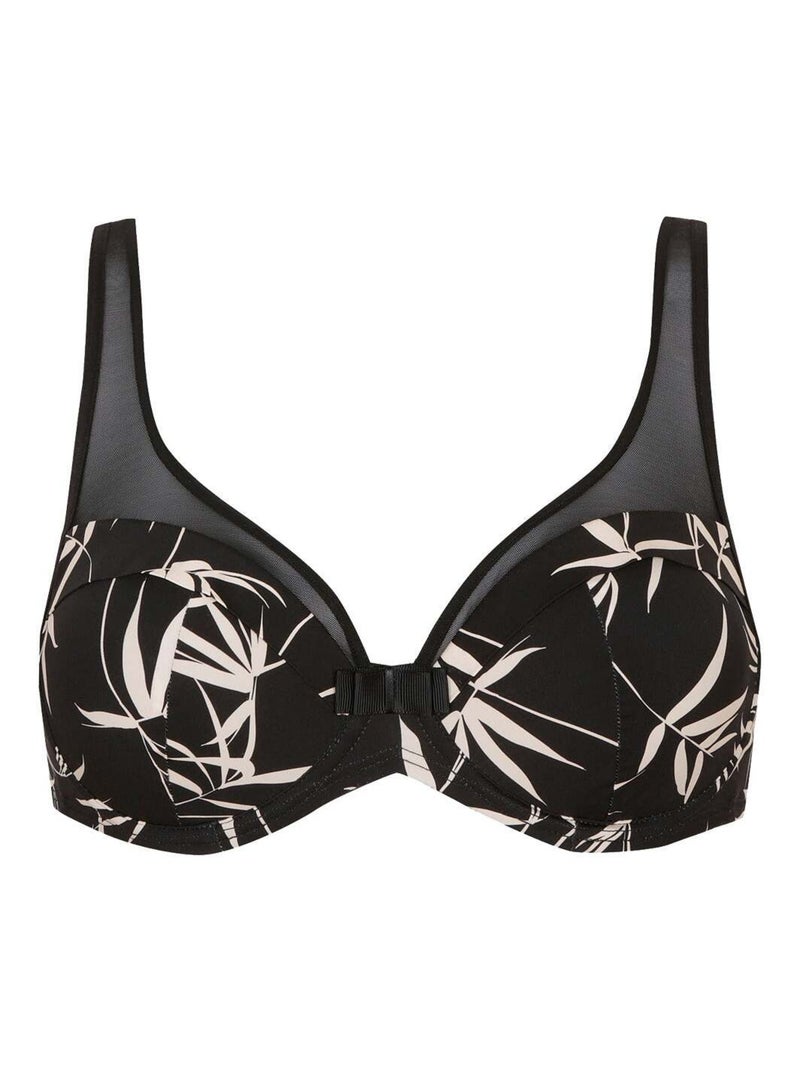 Soutien-gorge à coques TULLE DESIGN Beige/Noir - Kiabi