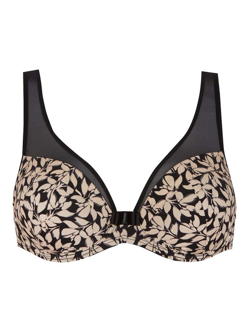 Soutien-gorge à coques TULLE DESIGN Beige/Noir - Kiabi
