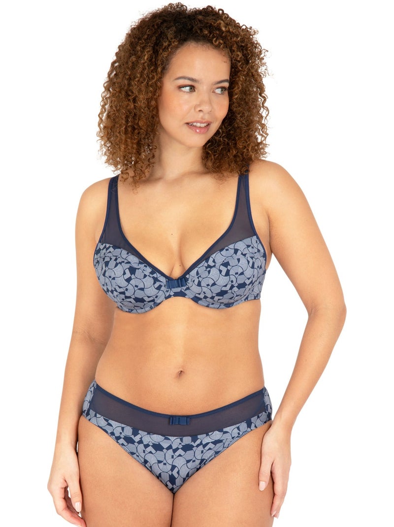 Soutien-gorge à coques TULLE DESIGN Bleu - Kiabi