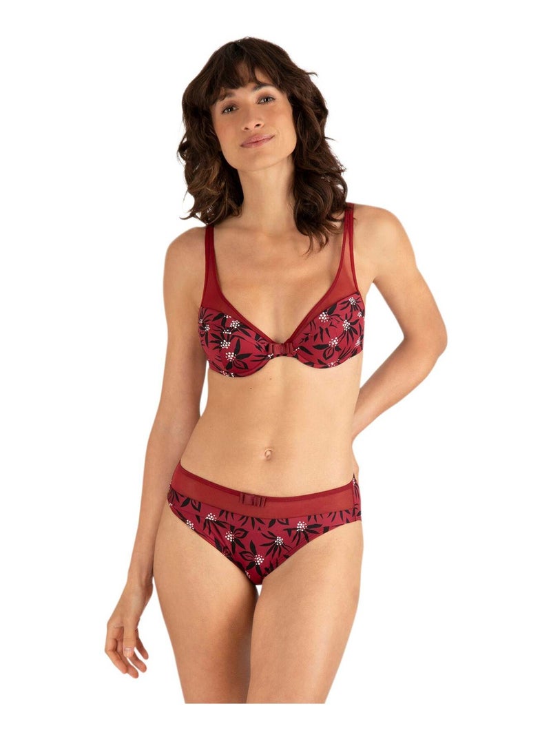 Soutien-gorge à coques TULLE DESIGN Rouge - Kiabi