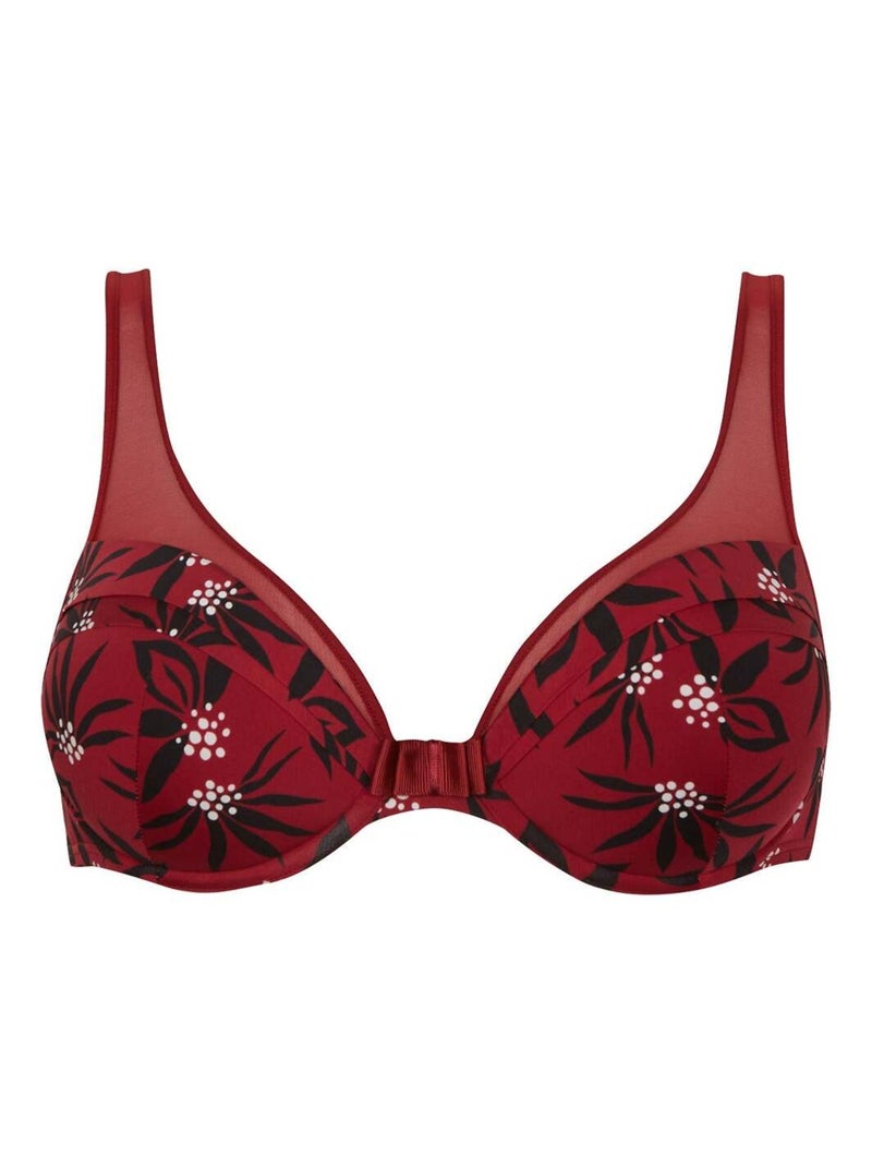 Soutien-gorge à coques TULLE DESIGN Rouge - Kiabi