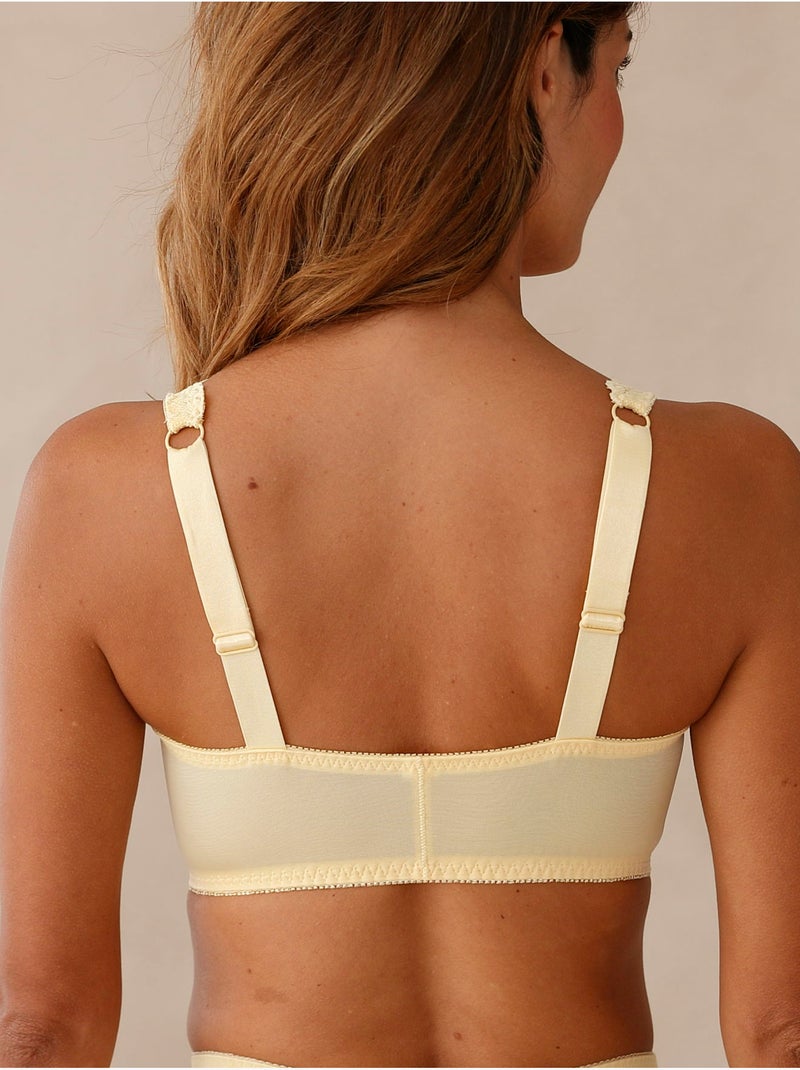 Soutien-gorge agrafé devant lot de 2 - DAXON Blanc Jaune - Kiabi