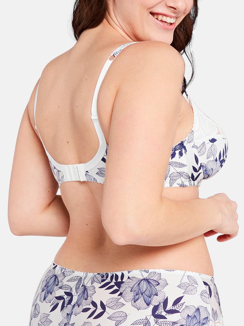 Soutien-gorge amelie print sans complexe lingerie Blanc Bleu - Kiabi