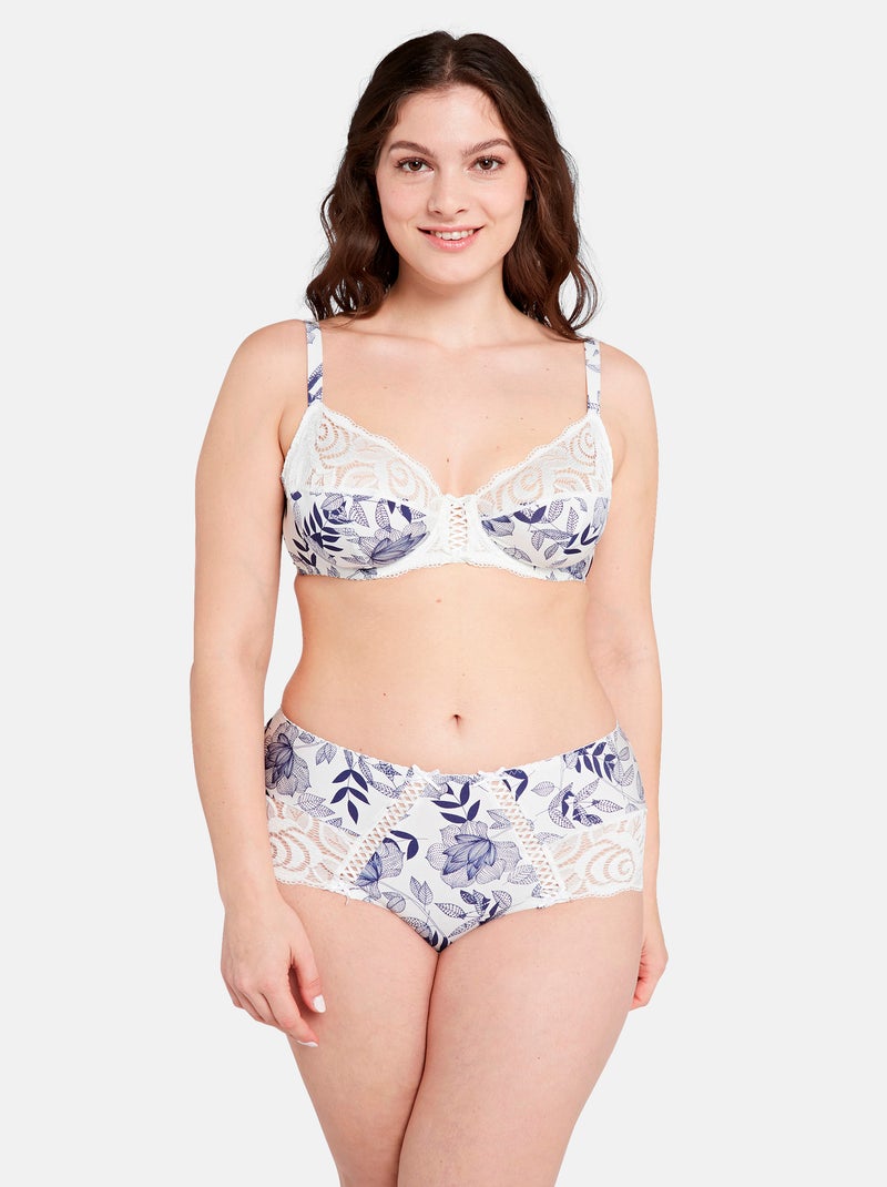 Soutien-gorge amelie print sans complexe lingerie Blanc Bleu - Kiabi