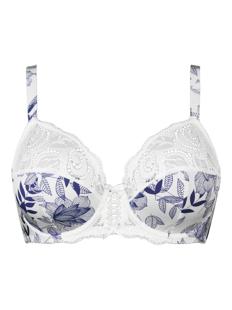 Soutien-gorge amelie print sans complexe lingerie Blanc Bleu - Kiabi