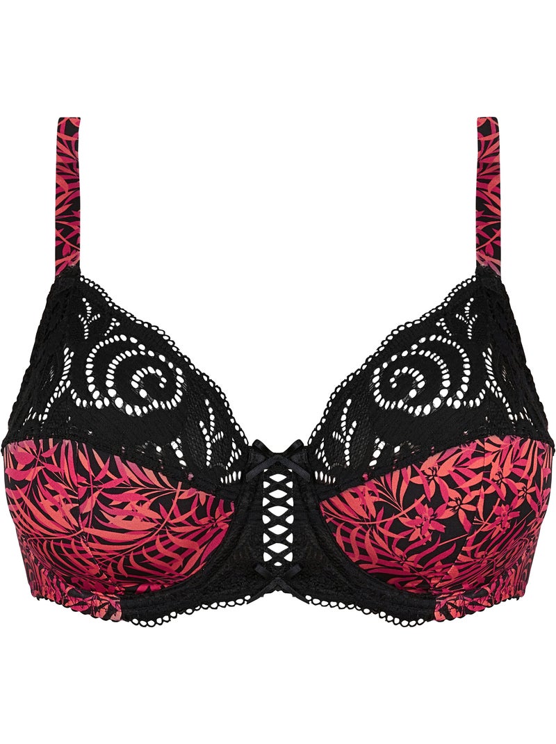 Soutien-gorge amelie print sans complexe lingerie Noir Rouge - Kiabi