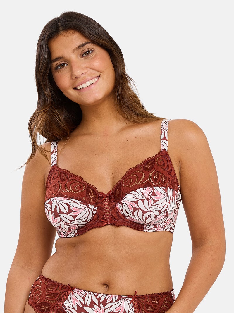 Soutien-gorge Amelie Print Sans Complexe Marron glacé - Kiabi