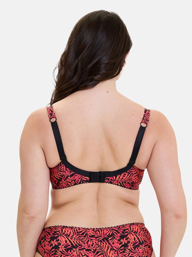 Soutien-gorge Amelie Print Sans Complexe Noir Rouge - Kiabi