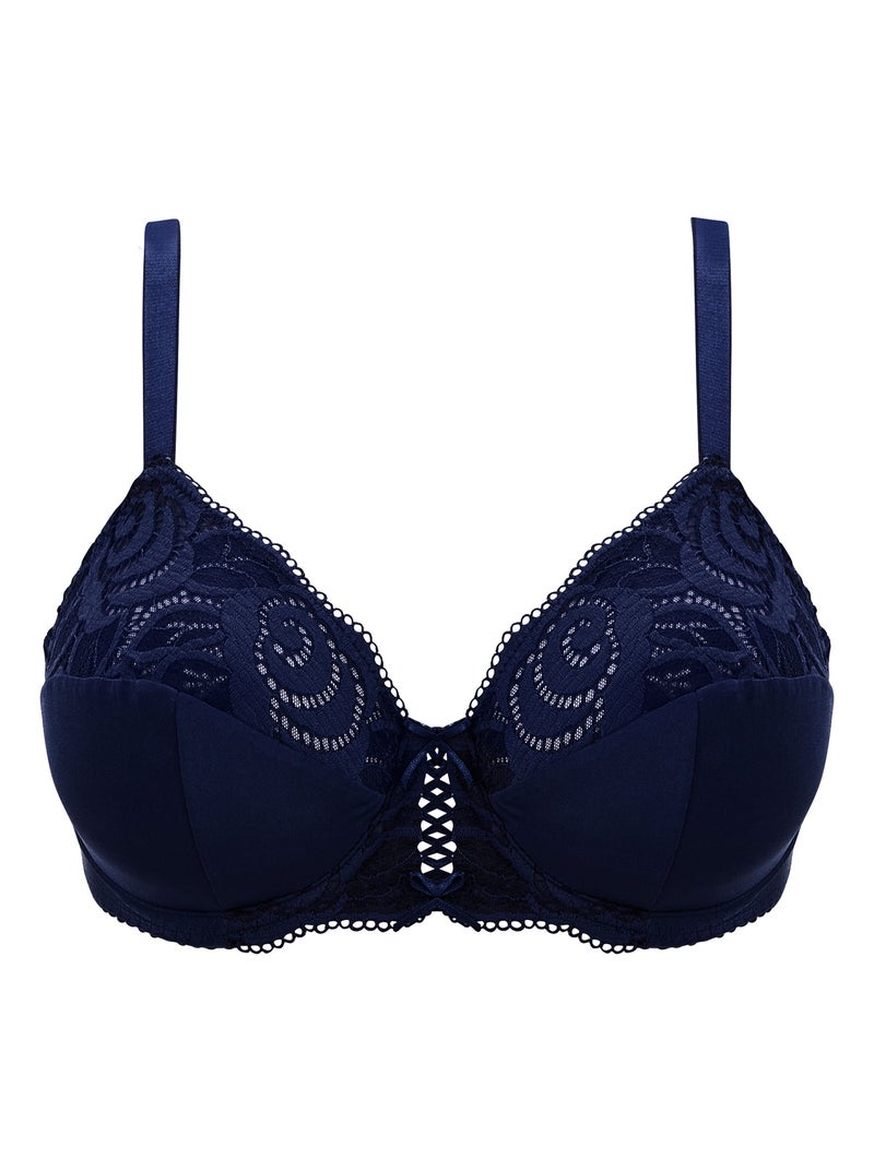 Soutien-gorge amélie sans complexe lingerie Bleu marine - Kiabi