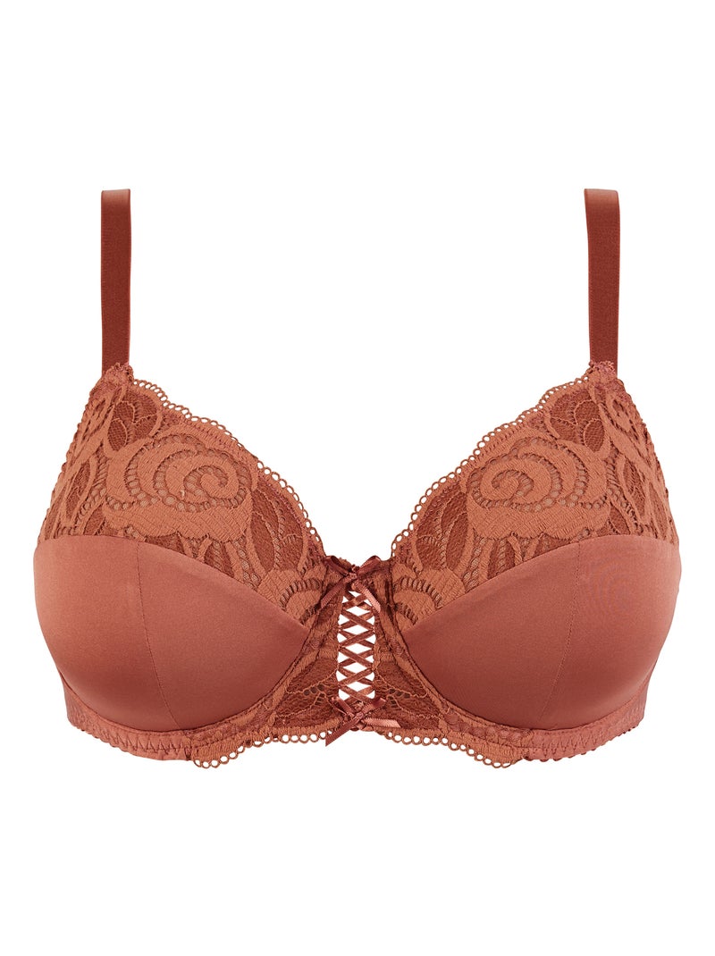 Soutien-gorge amélie sans complexe lingerie Marron havane - Kiabi