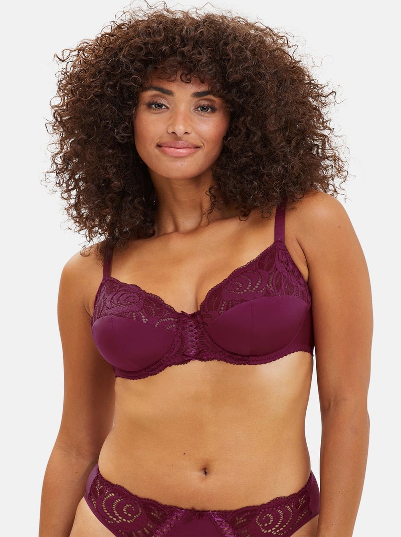 Soutien-gorge Amélie Sans Complexe Rouge pourpre - Kiabi