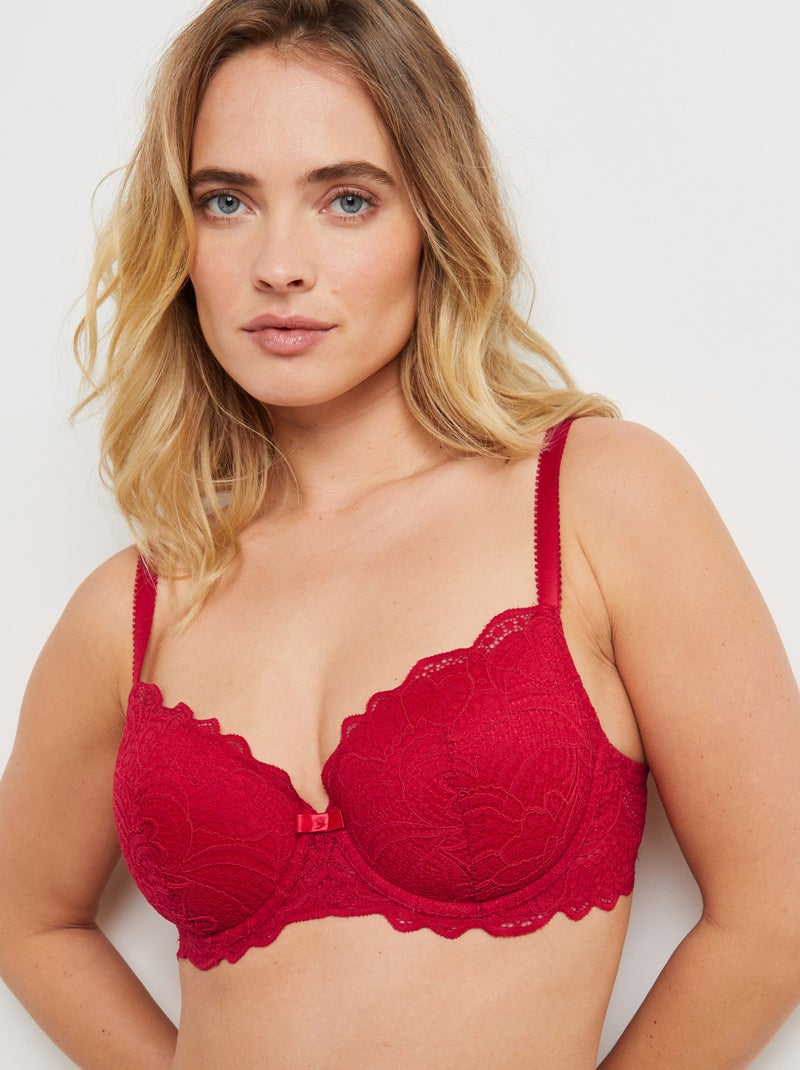 Soutien-gorge ampli dentelle Dentelle - RougeGorge Lingerie Rouge - Kiabi