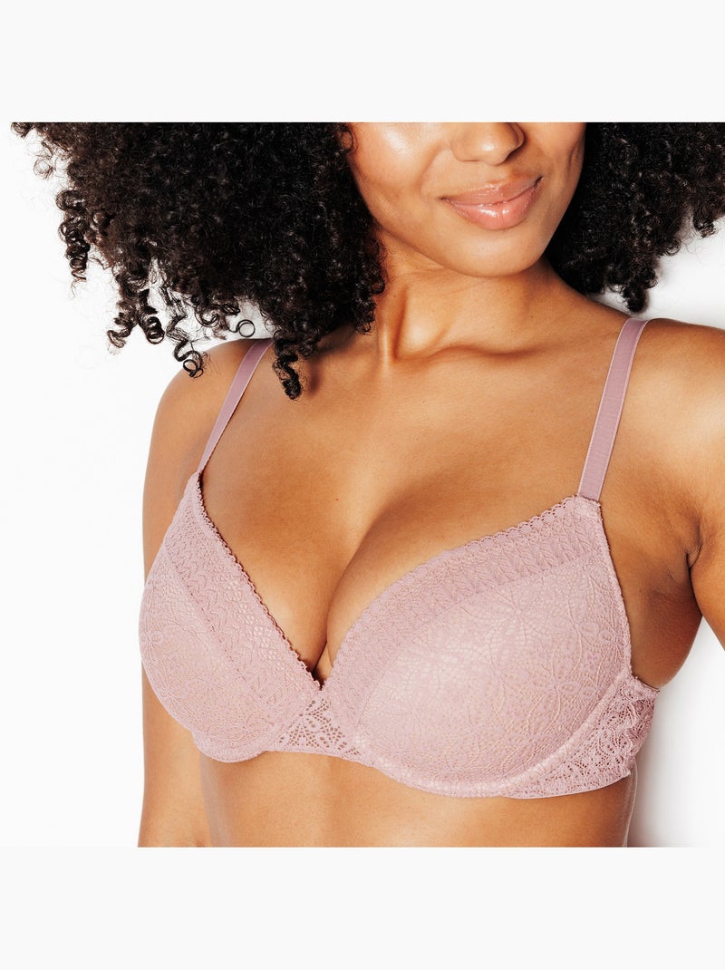 Soutien-gorge ampli dentelle Sweet - RougeGorge Lingerie Gris taupe - Kiabi