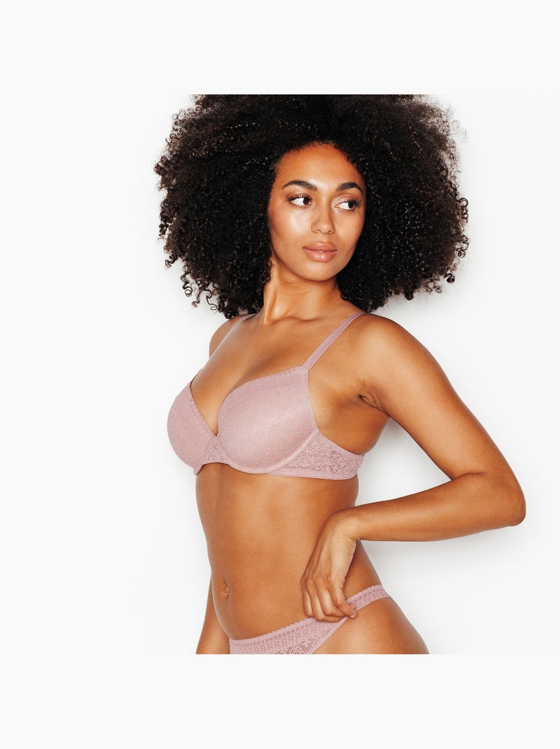 Soutien-gorge ampli dentelle Sweet - RougeGorge Lingerie Gris taupe - Kiabi