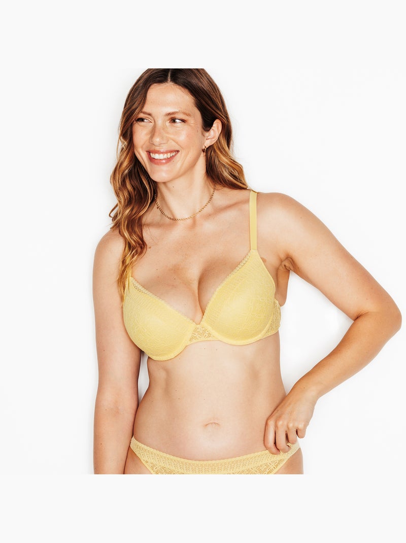 Soutien-gorge ampli dentelle Sweet - RougeGorge Lingerie Jaune - Kiabi