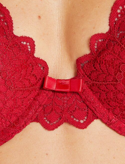 Soutien-gorge foulard transparent avec armatures Orfèvre - Rouge - Kiabi -  45.50€