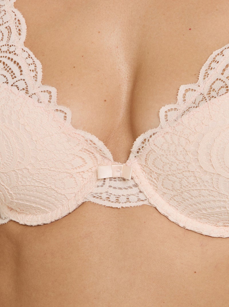 Soutien-gorge ampli foulard dentelle Dentelle - RougeGorge Lingerie Beige - Kiabi