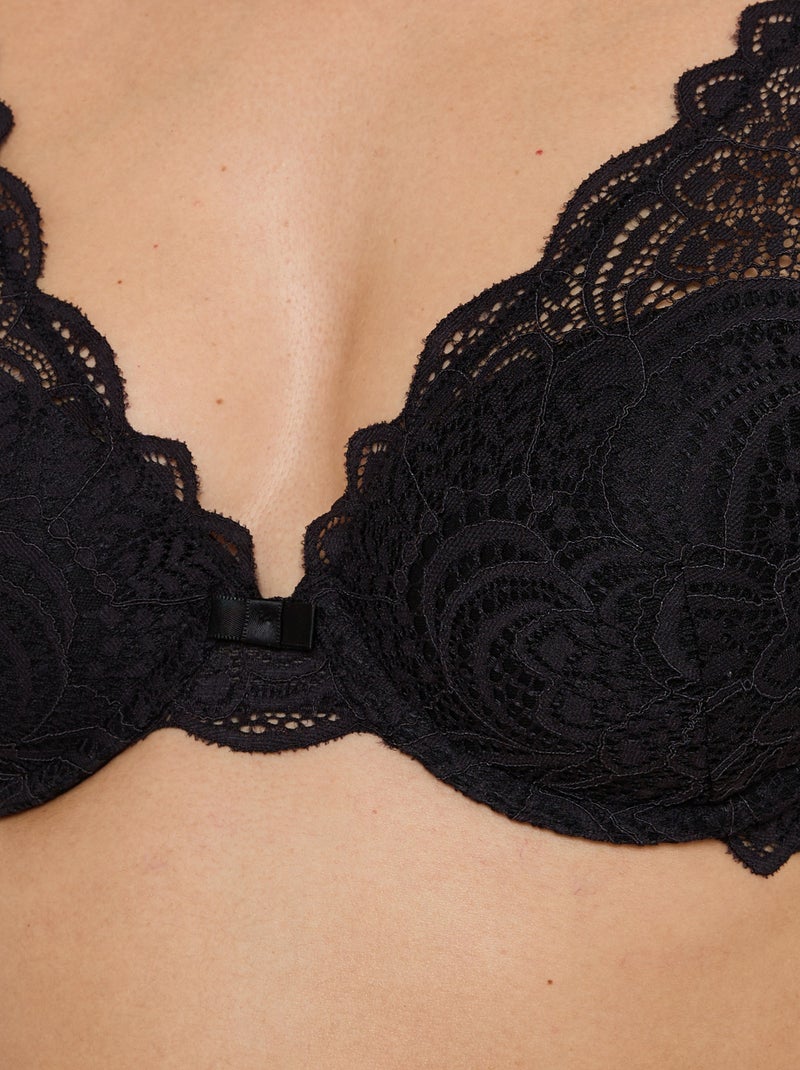 Soutien-gorge ampli foulard dentelle Dentelle - RougeGorge Lingerie Noir - Kiabi