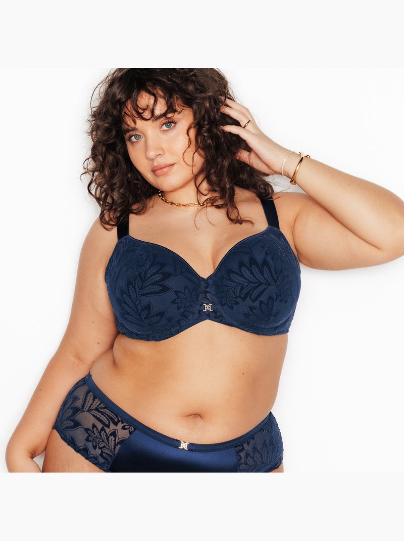 Soutien-gorge ampli spacer grande taille fantine - rougegorge lingerie Bleu marine - Kiabi