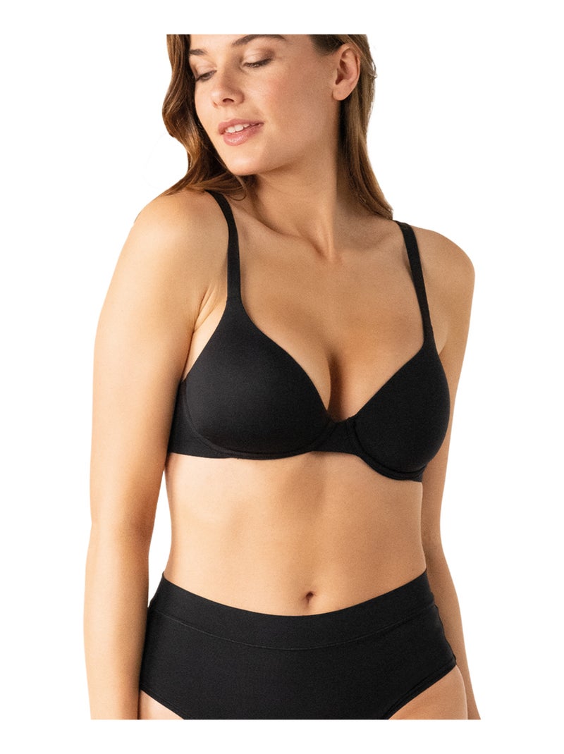 Soutien-gorge ampliforme armatures souples My Fit Athena Noir - Kiabi