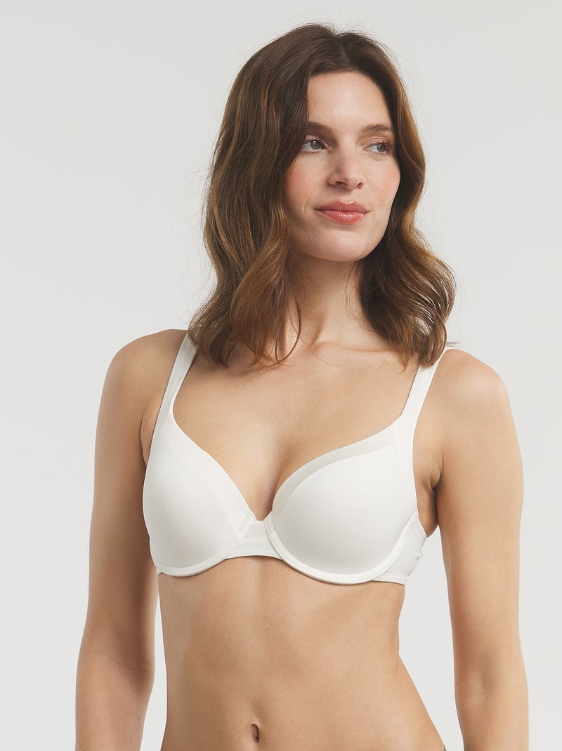 Soutien-gorge ampliforme avec armatures Blanc nacré - Kiabi