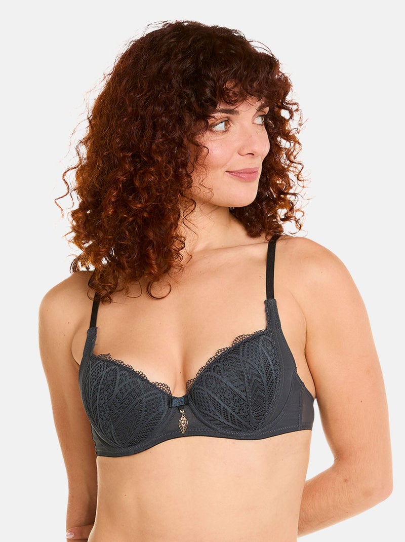 Soutien-gorge ampliforme coque moulée ABEILLE - Pomm'Poire Gris - Kiabi