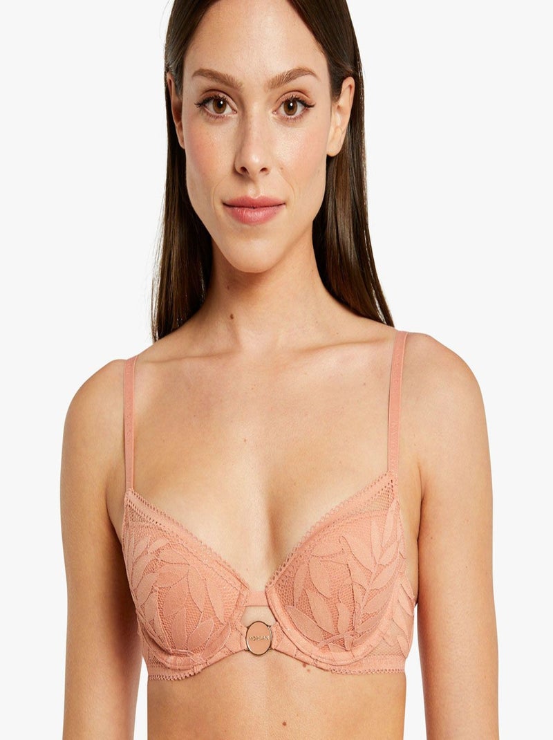 Soutien-gorge ampliforme coque moulée ANAIS DENTELLE - Morgan Lingerie Beige - Kiabi