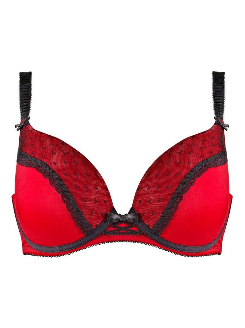 Soutien-gorge ampliforme coque moulée C, D et E TANIA - Pomm'Poire Rouge - Kiabi