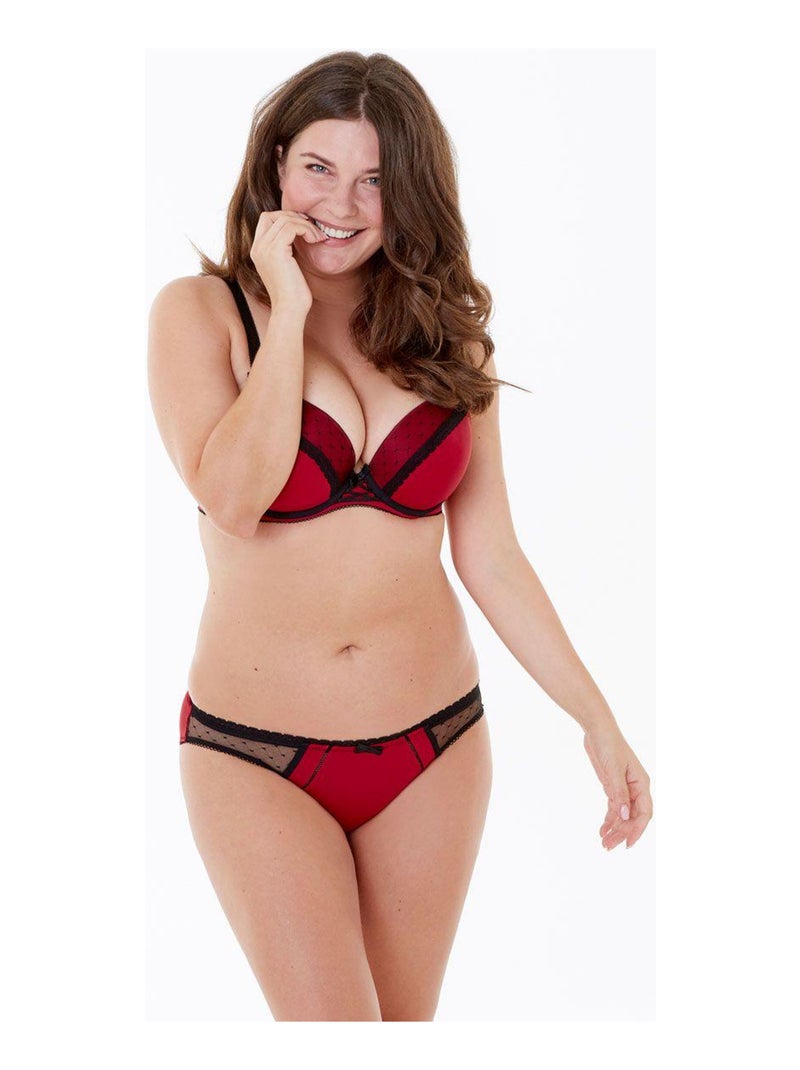 Soutien-gorge ampliforme coque moulée C, D et E TANIA - Pomm'Poire Rouge - Kiabi