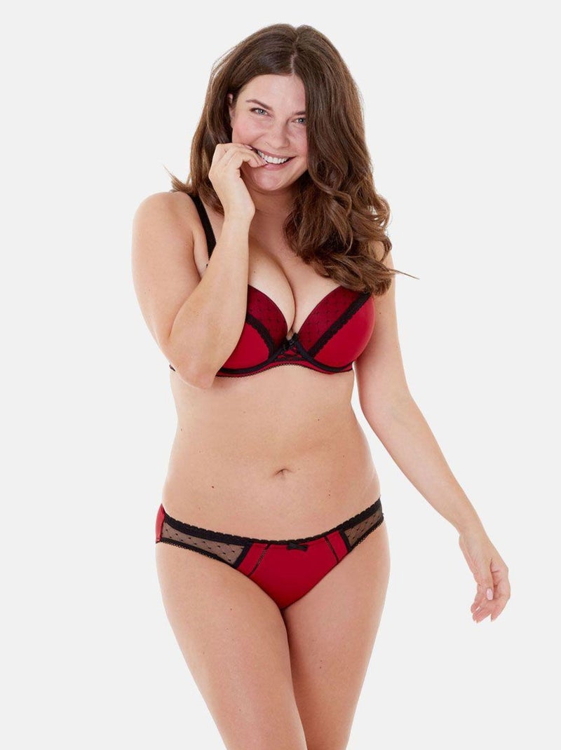Soutien-gorge ampliforme coque moulée C, D et E TANIA - Pomm'Poire Rouge - Kiabi