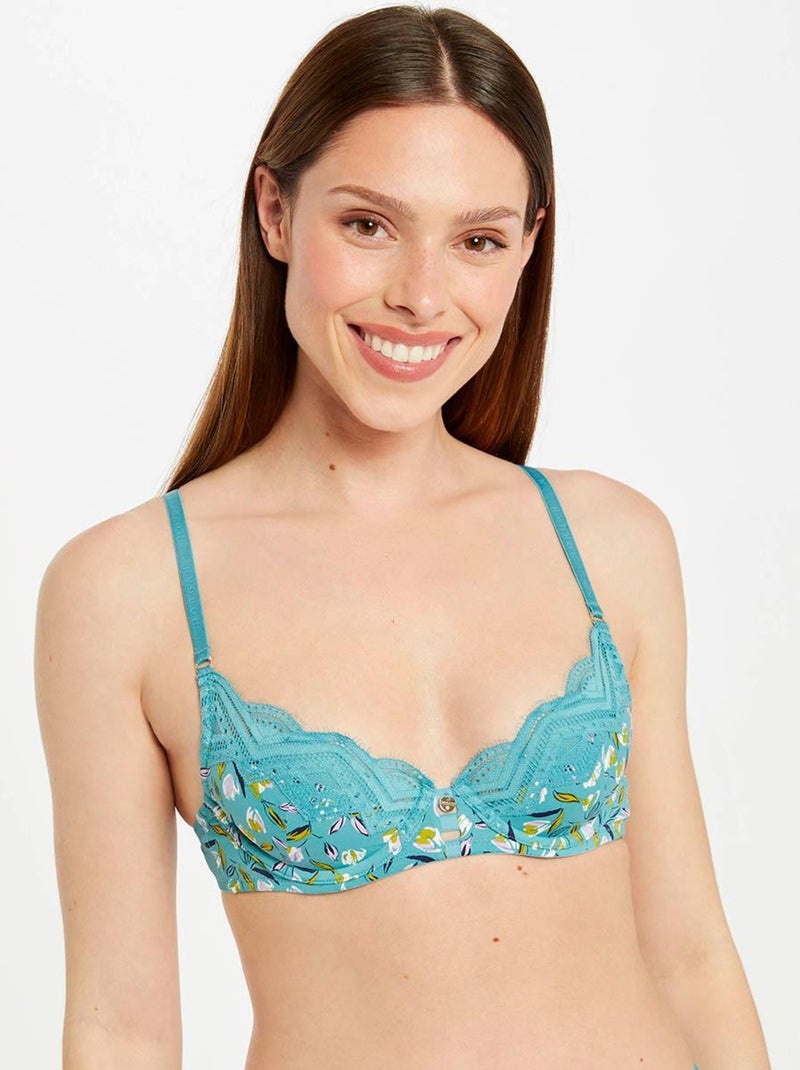 Soutien-gorge ampliforme coque moulée CANDICE - Morgan Bleu turquoise - Kiabi