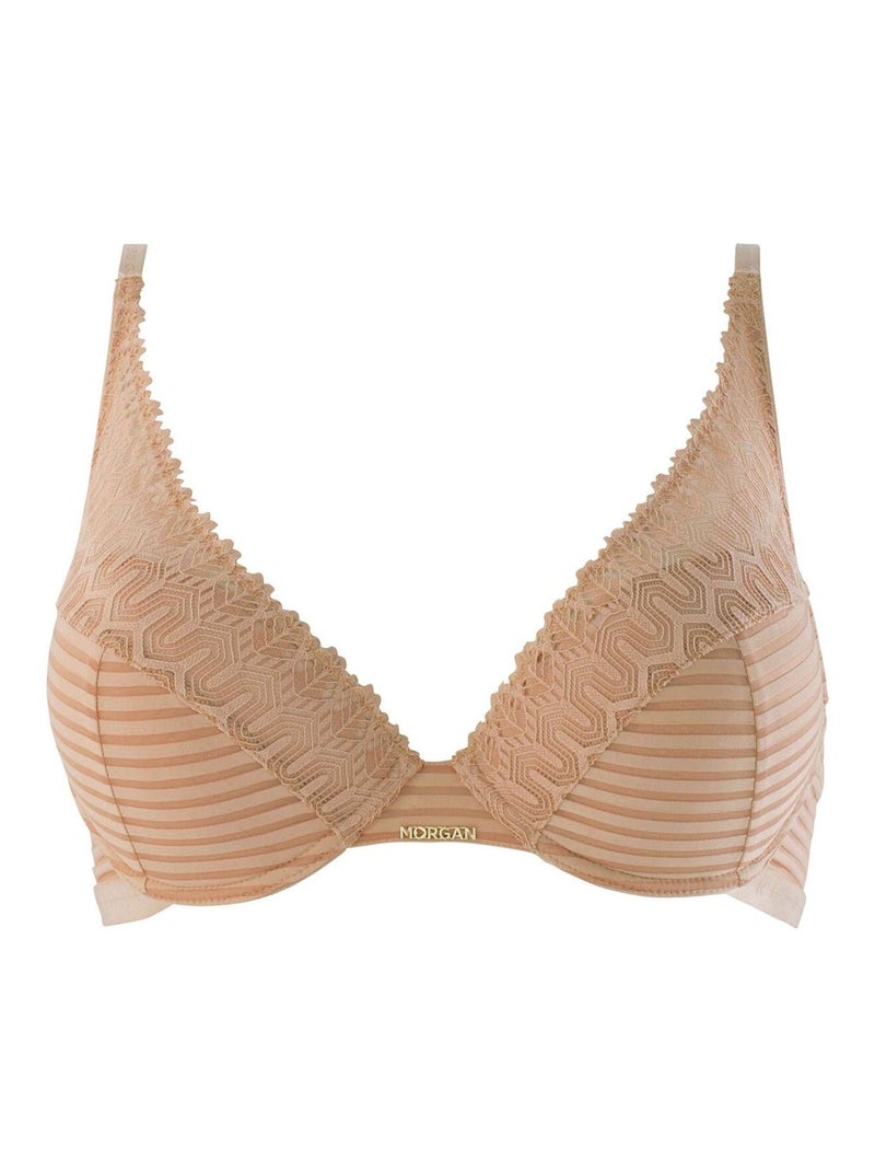 Soutien-gorge ampliforme coque moulée CELIA - Morgan Lingerie Rose - Kiabi
