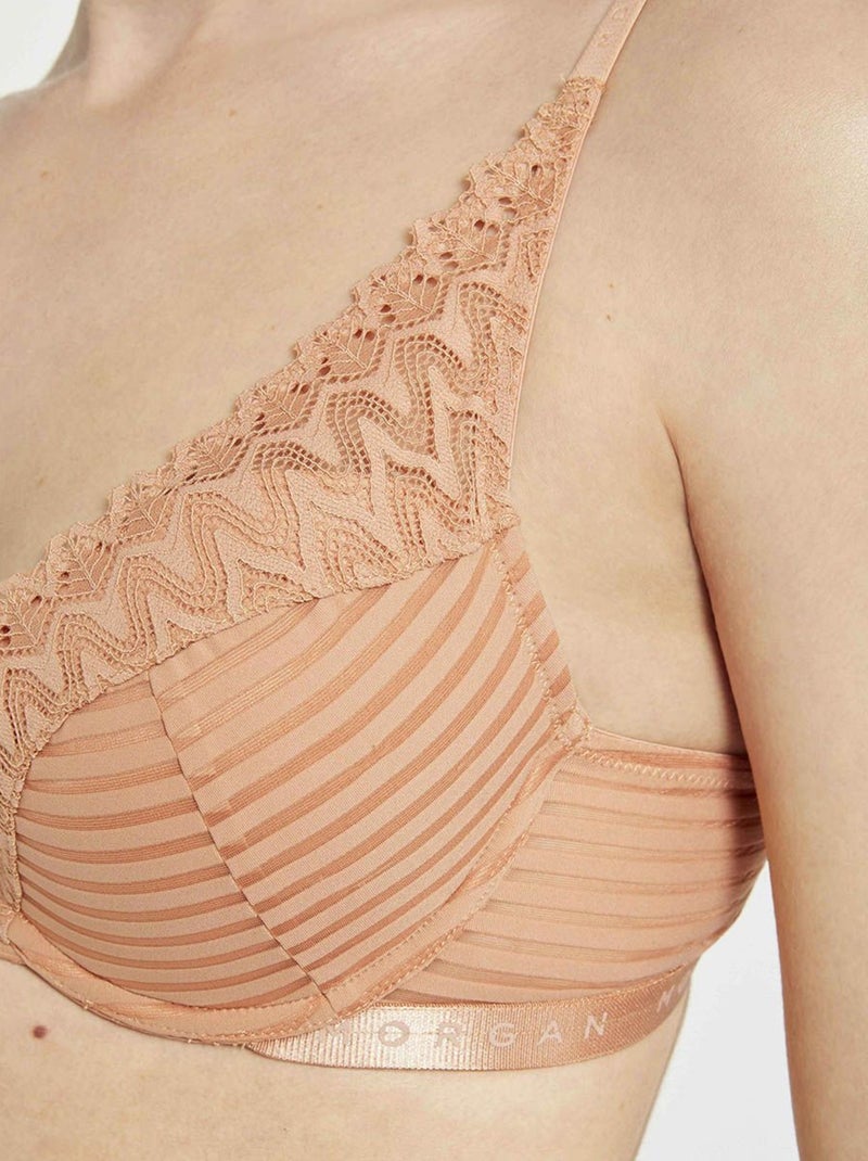 Soutien-gorge ampliforme coque moulée CELIA - Morgan Lingerie Rose - Kiabi