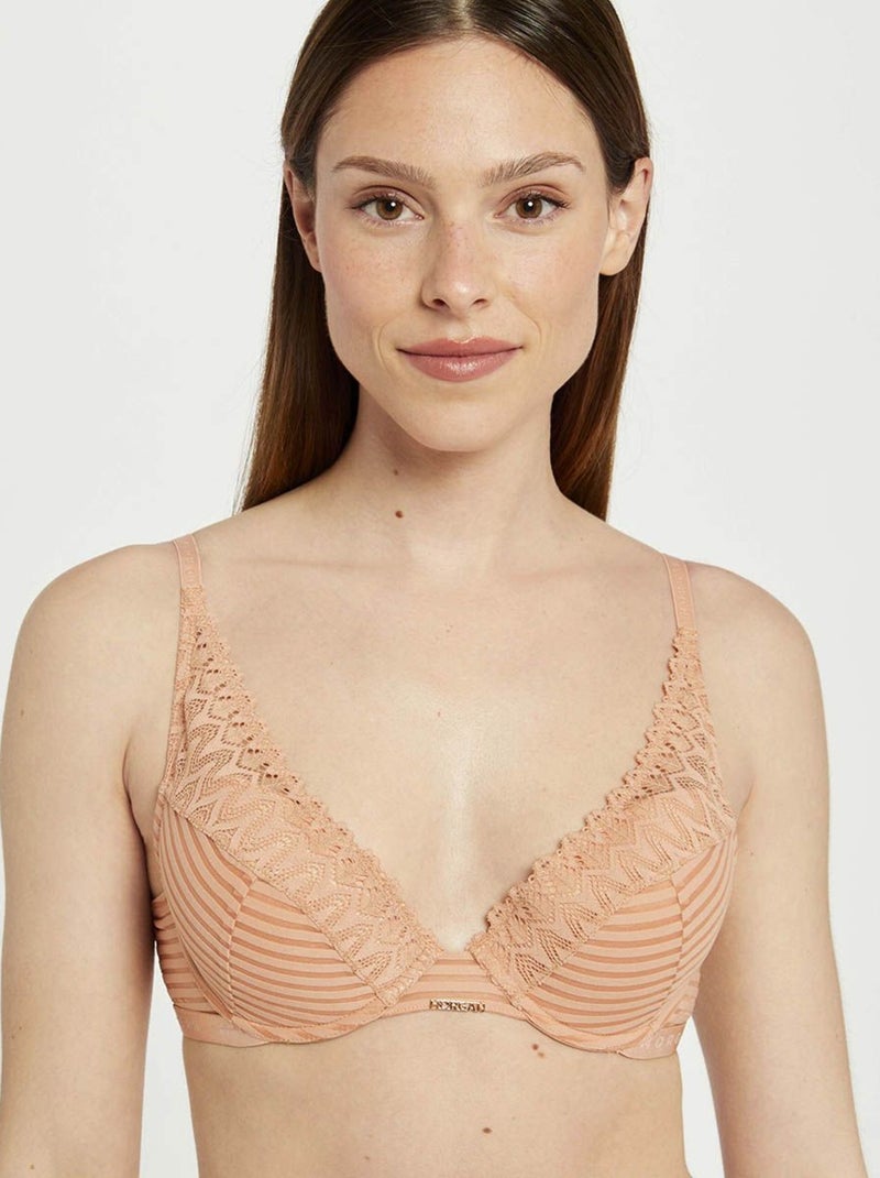 Soutien-gorge ampliforme coque moulée CELIA - Morgan Lingerie Rose - Kiabi