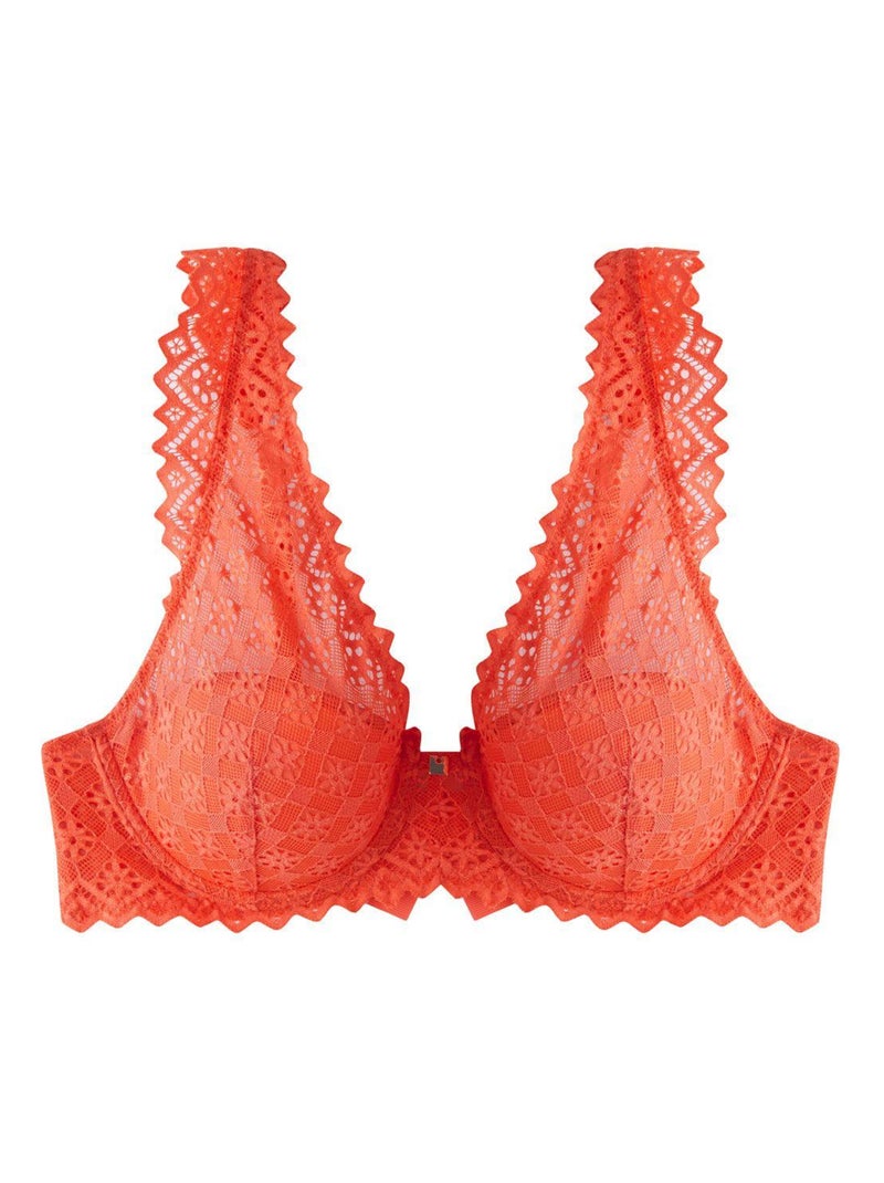 Soutien-gorge ampliforme coque moulée CULOTTEE - Camille Cerf & Pomm'Poire Orange - Kiabi