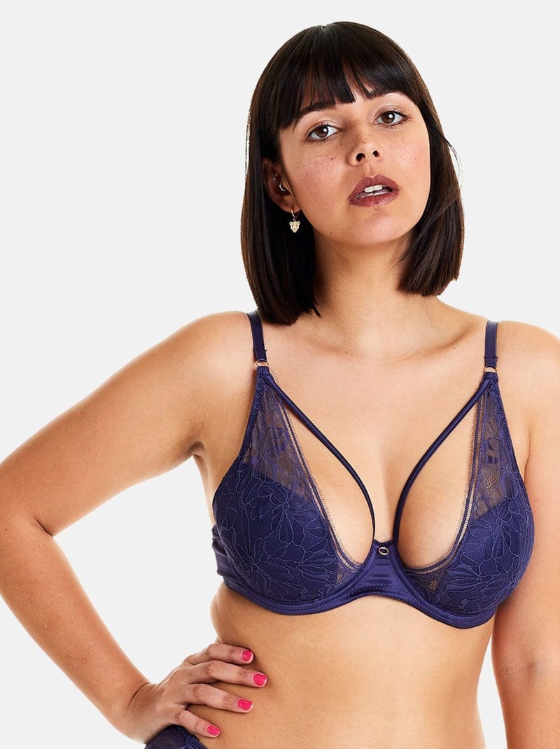 Soutien-gorge ampliforme coque moulée DIABOLIQUE - Pomm'Poire Bleu - Kiabi