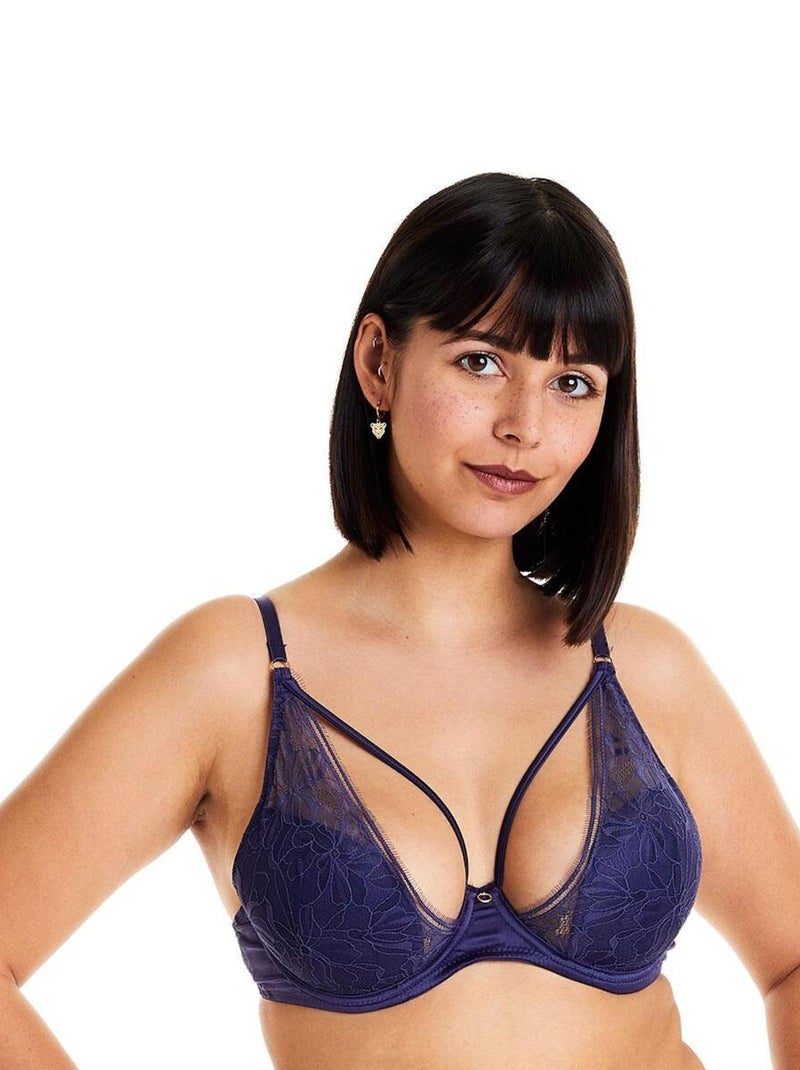 Soutien-gorge ampliforme coque moulée DIABOLIQUE - Pomm'Poire Bleu nuit - Kiabi