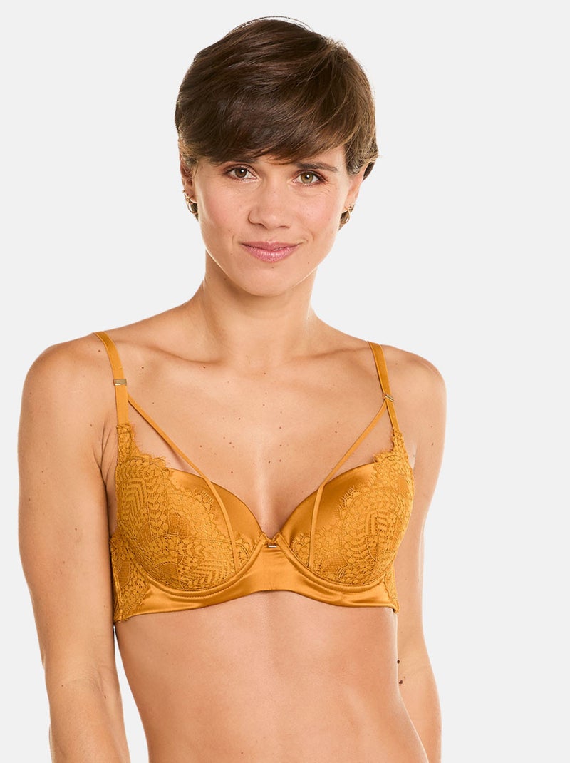 Soutien-gorge ampliforme coque moulée EFFRONTEE - Camille Cerf & Pomm'Poire Jaune - Kiabi