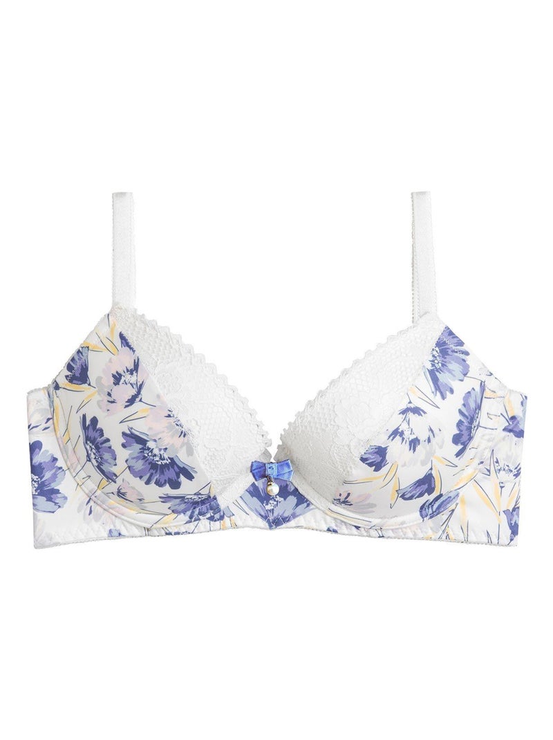Soutien-gorge ampliforme coque moulée ELFE - Pomm'Poire Bleu - Kiabi