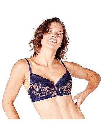 Soutien-gorge ampliforme coque moulée en dentelle française YAOUNDE - Camille Cerf & Pomm'Poire