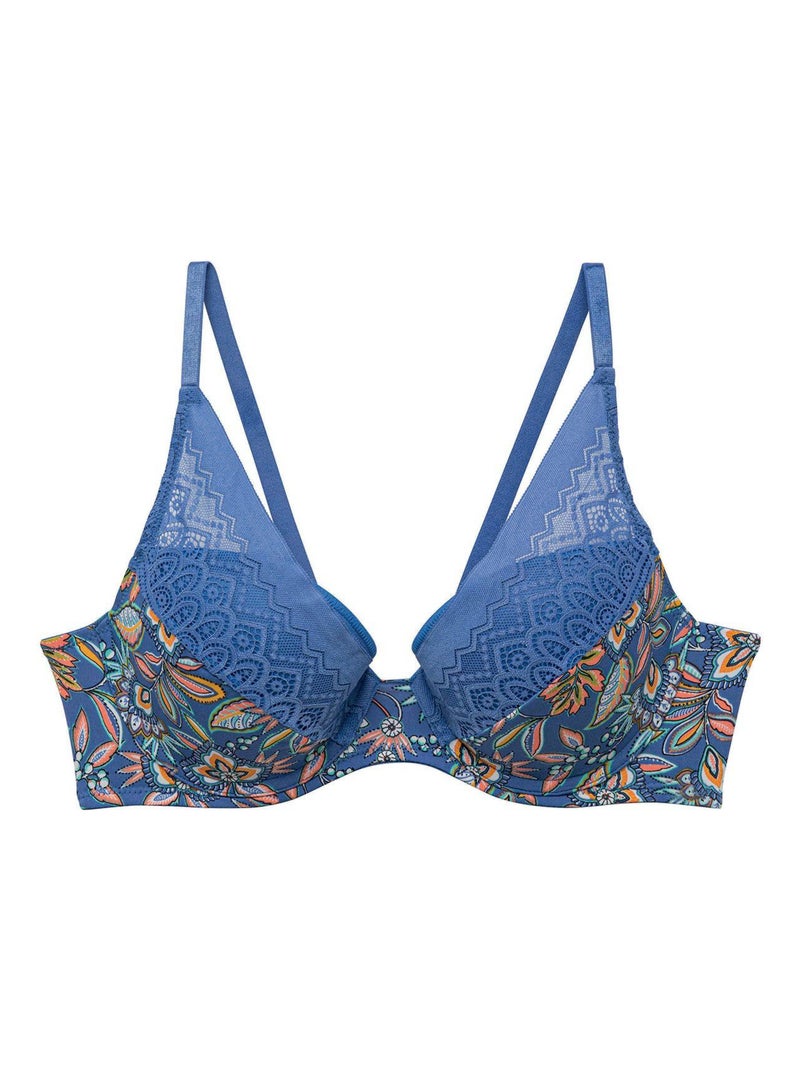 Soutien-gorge ampliforme coque moulée GAZETTE - Pomm'Poire Bleu - Kiabi