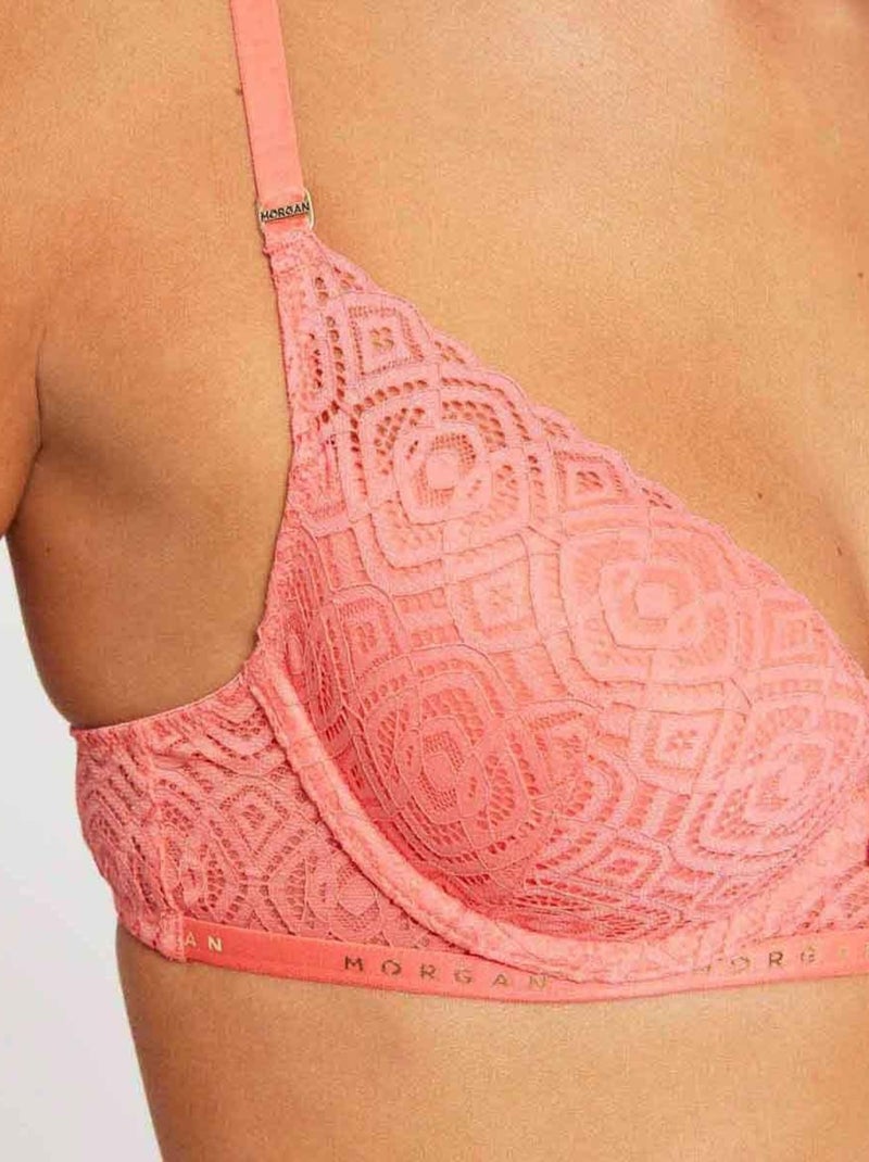 Soutien-gorge ampliforme coque moulée GWEN - Morgan Lingerie Rose - Kiabi