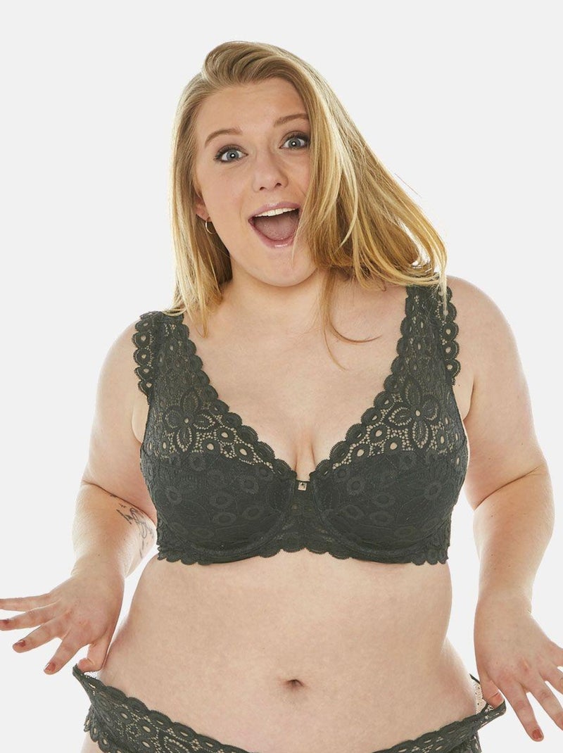 Soutien-gorge ampliforme coque moulée INTREPIDE - Camille Cerf & Pomm'Poire Vert - Kiabi