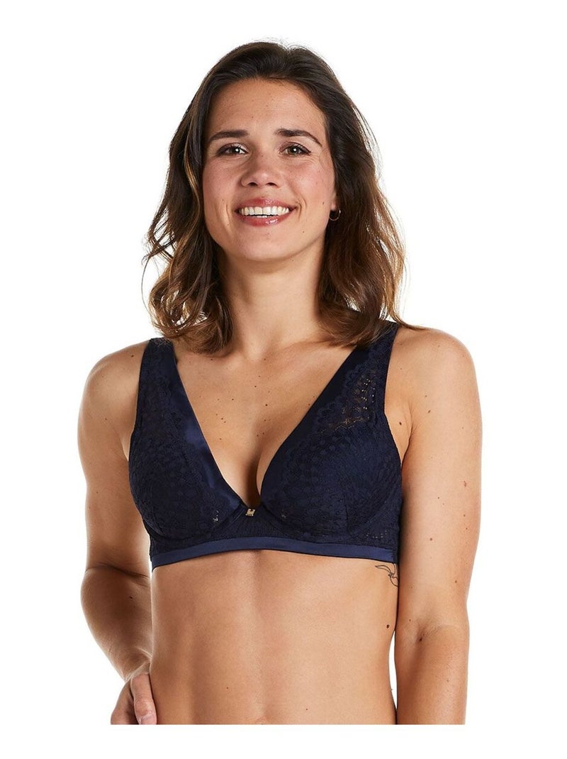 Soutien-gorge ampliforme coque moulée IPOMEE - Camille Cerf & Pomm'Poire Bleu - Kiabi